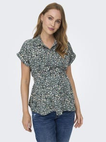ONLY Regular Fit Shirt collar Top -Balsam Green - 15315038