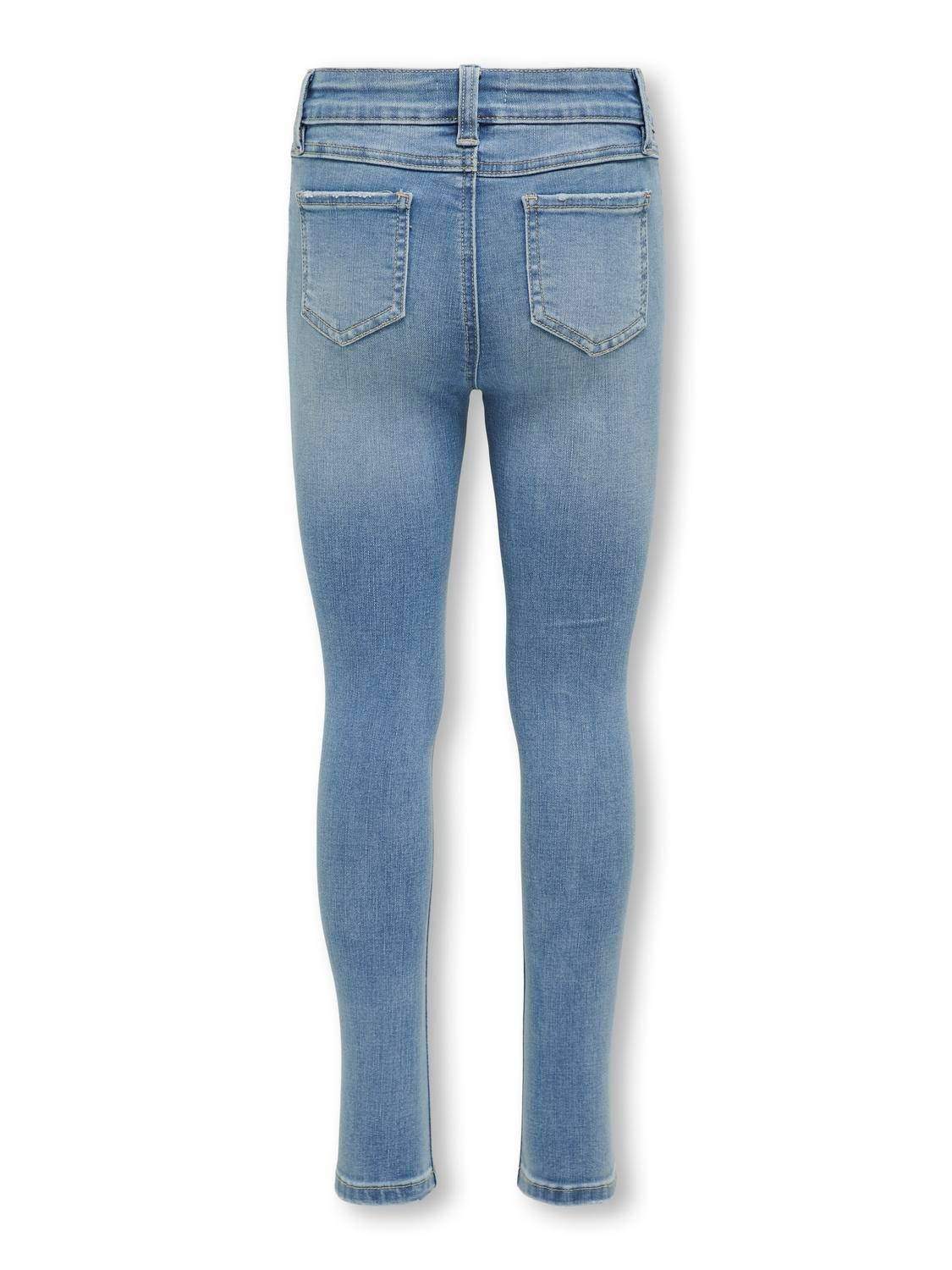 ONLY Skinny Fit Hohe Taille Jeans -Light Blue Denim - 15315066
