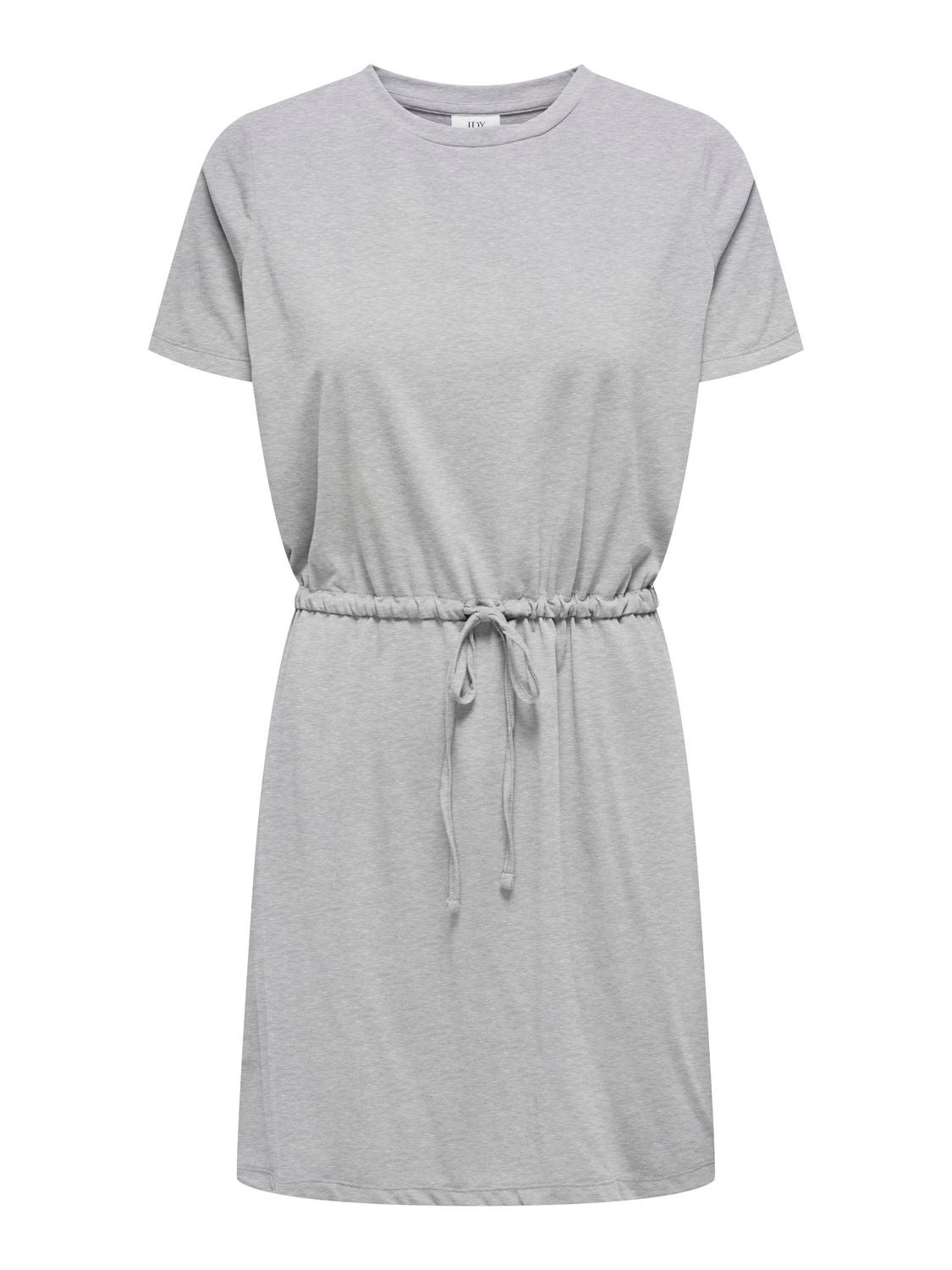 ONLY Normal geschnitten Rundhals Kurzes Kleid -Light Grey Melange - 15315081