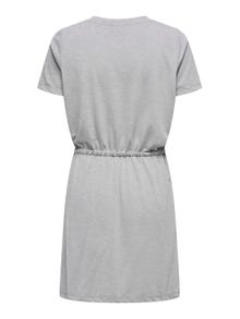 ONLY Mini o-neck dress -Light Grey Melange - 15315081