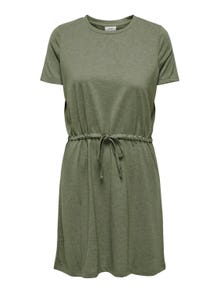 ONLY Vestido corto Corte regular Cuello redondo -Deep Lichen Green - 15315081