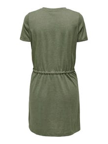 ONLY Normal geschnitten Rundhals Kurzes Kleid -Deep Lichen Green - 15315081