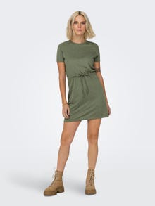 ONLY Regular fit O-hals Korte jurk -Deep Lichen Green - 15315081