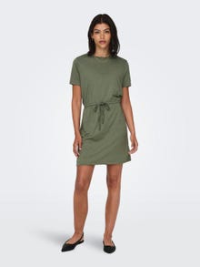 ONLY Vestido corto Corte regular Cuello redondo -Deep Lichen Green - 15315081