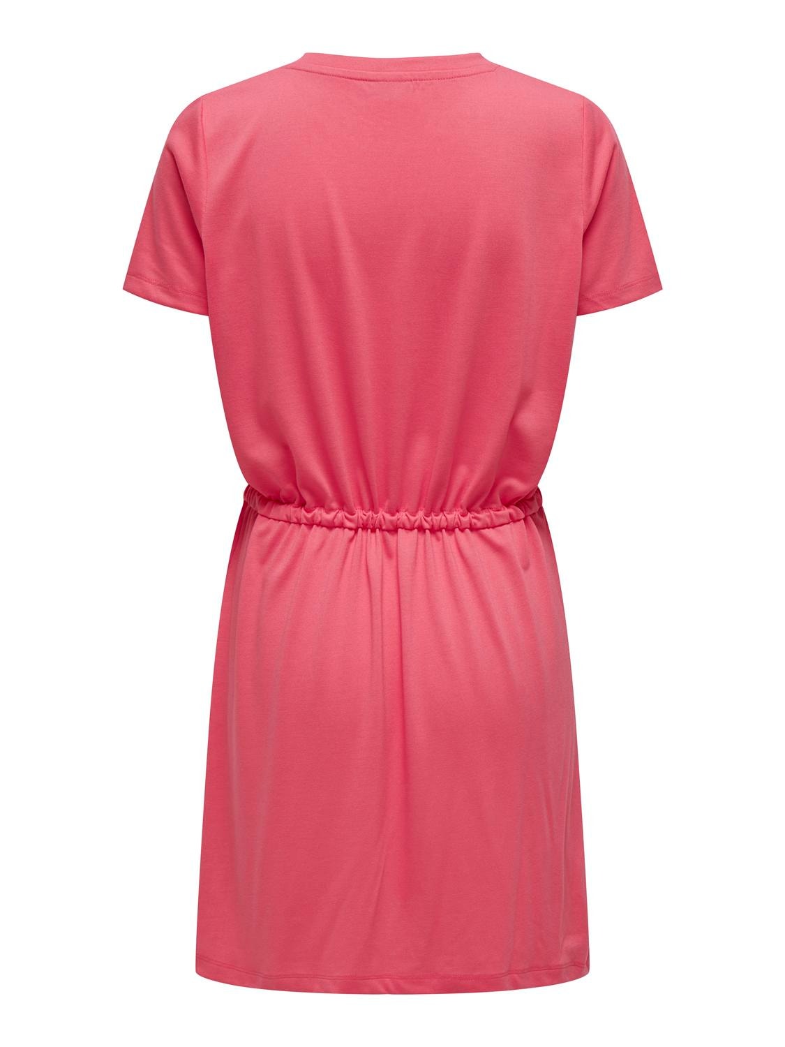 ONLY Regular Fit Round Neck Short dress -Coral Paradise - 15315081