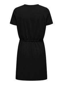 ONLY Vestido corto Corte regular Cuello redondo -Black - 15315081