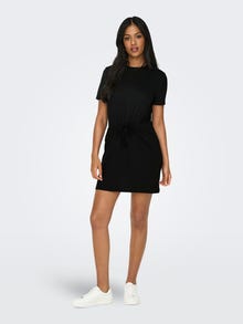 ONLY Regular Fit Round Neck Short dress -Black - 15315081