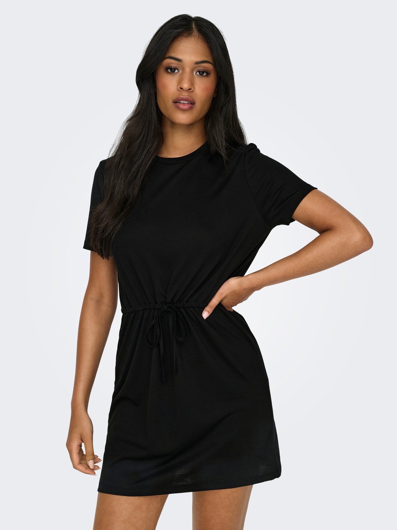 ONLY Regular Fit Round Neck Short dress -Black - 15315081