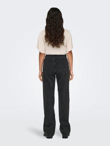 ONLY Sirge lõige Kõrge vöökoht Teksad -Washed Black - 15315083