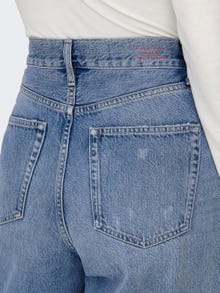 ONLY Weiter Beinschnitt Hohe Taille Jeans -Medium Blue Denim - 15315093