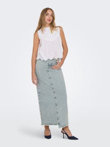 ONLY Mid waist Mini skirt -Light Blue Denim - 15315170