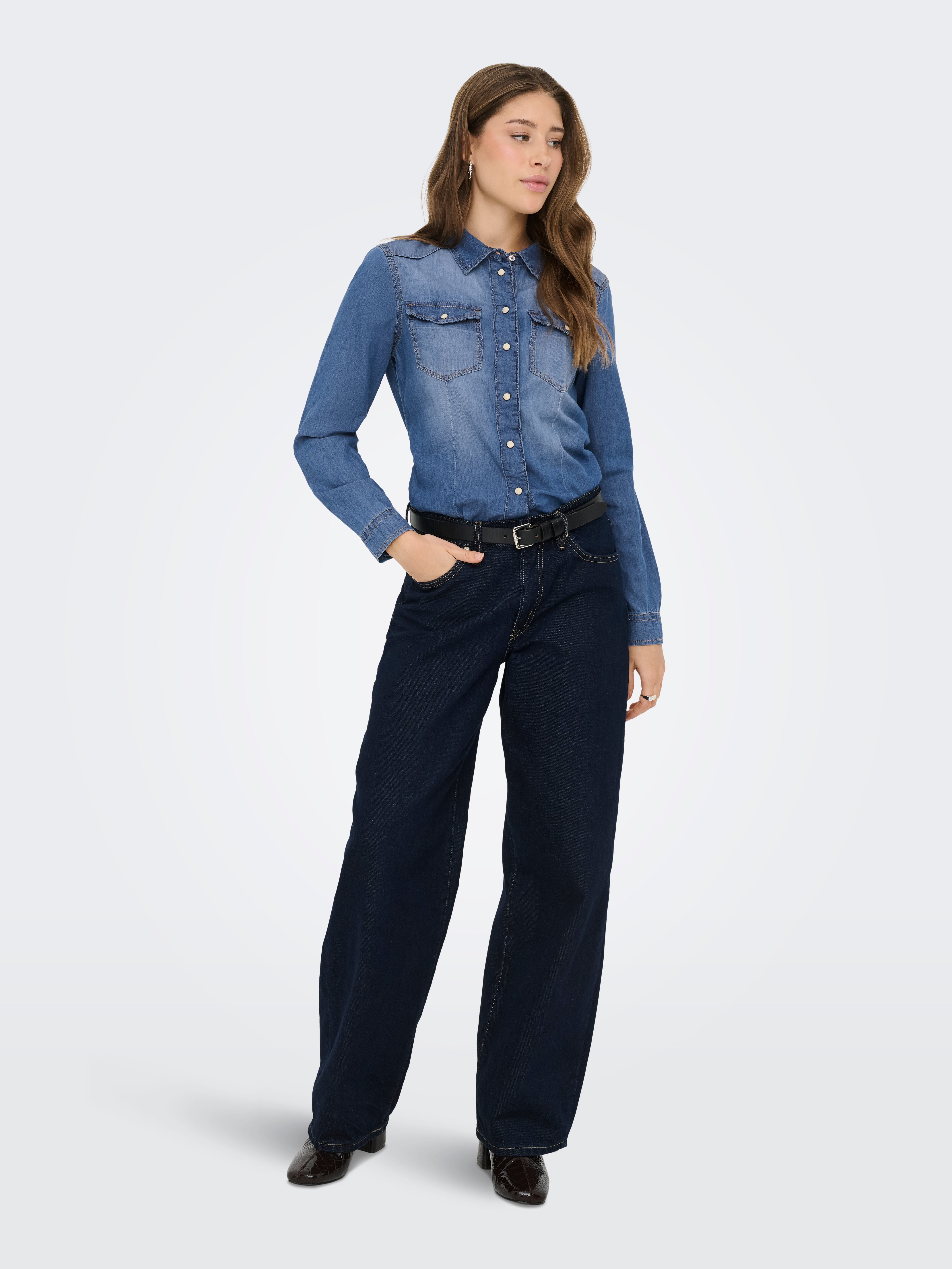 ONLALEXA Denim shirt | Medium Blue | ONLY®