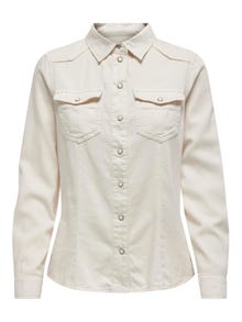 ONLY Camicie Regular Fit Collo Camicia Polsini con bottone -Ecru - 15315185
