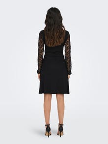 ONLY Normal passform V-ringning Kort klänning -Black - 15315186