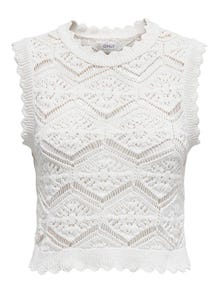 ONLY Top Regular Fit Col rond -Cloud Dancer - 15315271