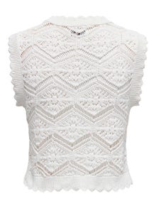 ONLY Knitted O-neck top -Cloud Dancer - 15315271