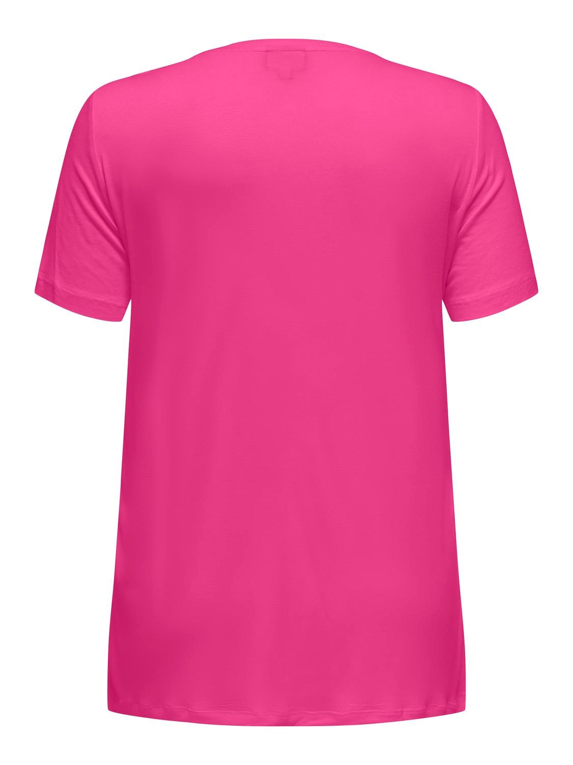 ONLY Regular Fit Round Neck T-Shirt -Raspberry Rose - 15315315
