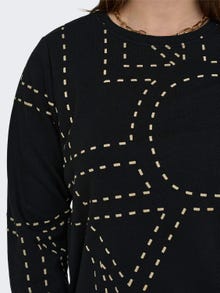 ONLY Normal geschnitten Rundhals Elastische Bündchen Sweatshirt -Black - 15315322