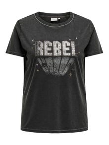ONLY Normal geschnitten Rundhals T-Shirt -Black - 15315333