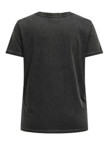 ONLY Curvy printet t-shirt -Black - 15315333