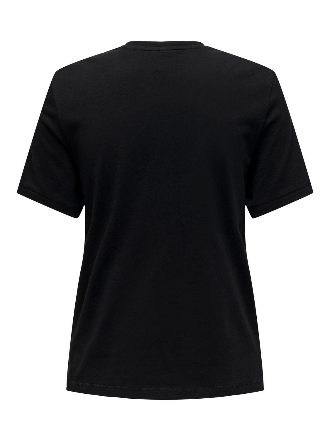ONLY o-neck t-shirt -Black - 15315344