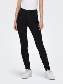 ONLY ONLROSE HIGH WAIST SKINNY JEANS -Washed Black - 15315352