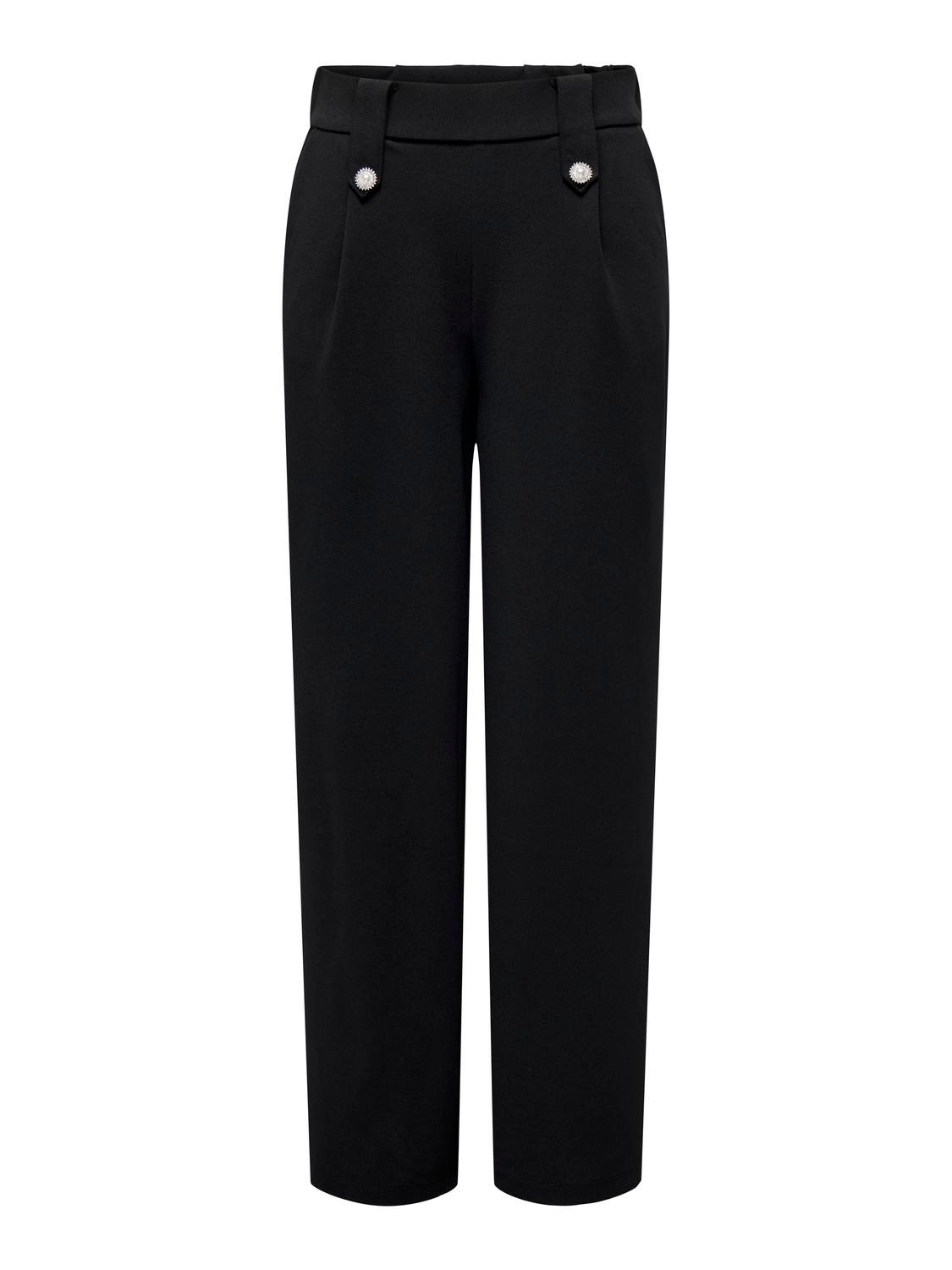 ONLY Pantalons Straight Fit -Black - 15315392