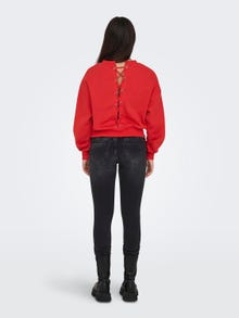ONLY Sweat-shirt Regular Fit Col rond -Flame Scarlet - 15315408