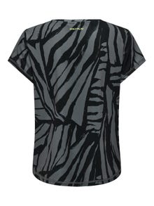 ONLY Locker geschnitten Rundhals Fledermaus-Ärmel T-Shirt -Dark Shadow - 15315409