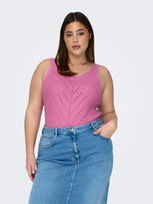 ONLY Curvy knitted top -Strawberry Moon - 15315452