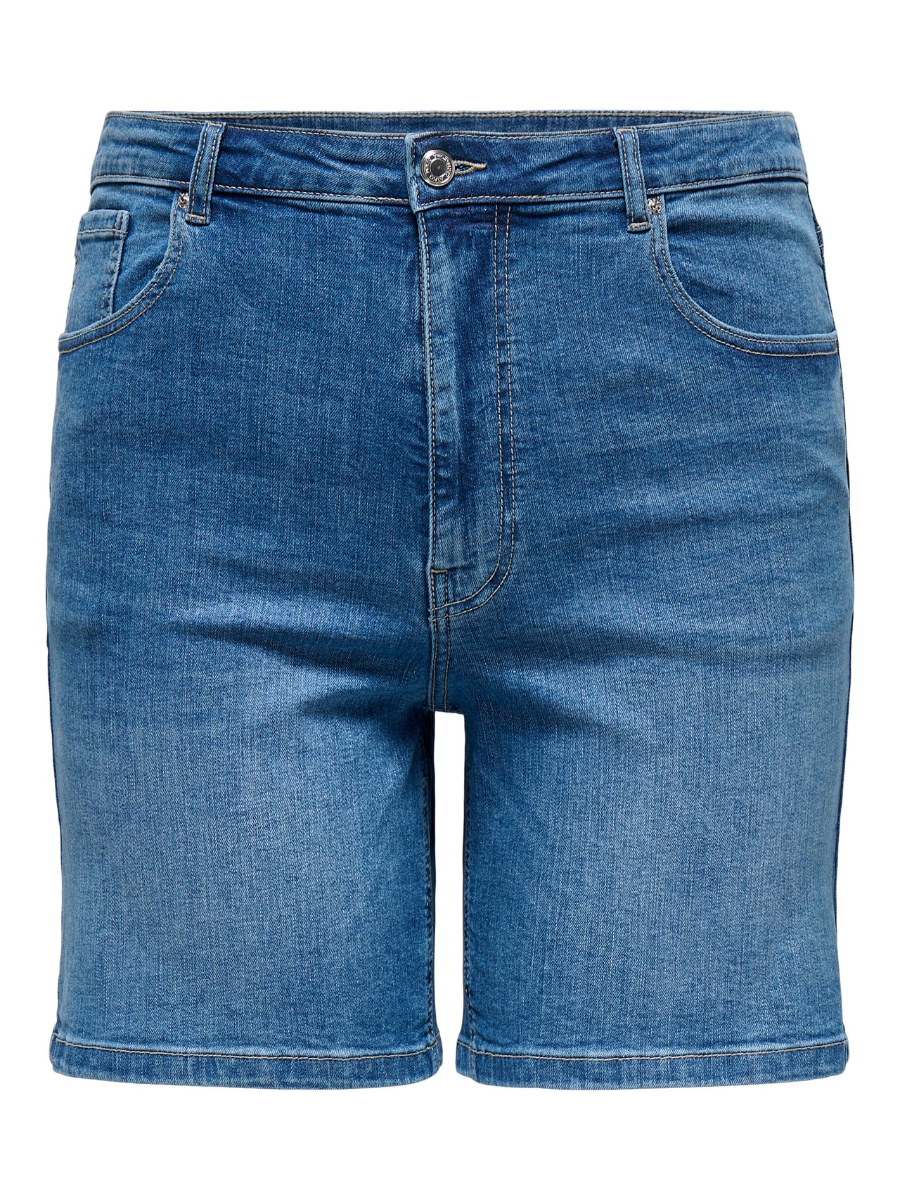 ONLY Curvy denim shorts -Medium Blue Denim - 15315490