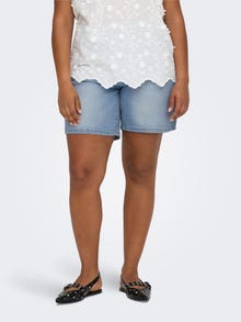 ONLY Curvy denim shorts -Light Blue Denim - 15315492