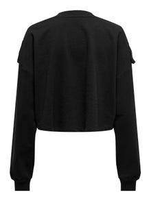 ONLY Sweat-shirt Regular Fit Col rond -Black - 15315546
