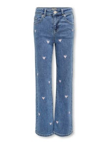 ONLY Jeans Wide Leg Fit -Light Medium Blue Denim - 15315607