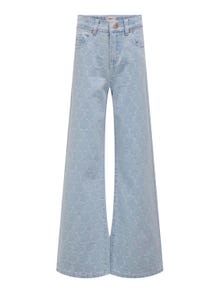 ONLY Krój wide leg Jeans -Light Blue Denim - 15315639