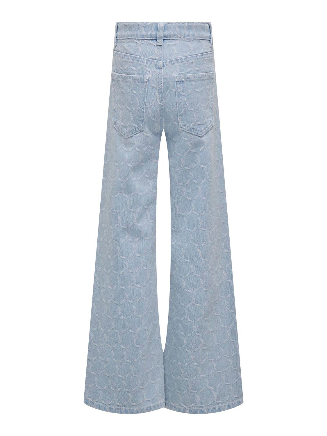 ONLY Wide leg fit Jeans -Light Blue Denim - 15315639