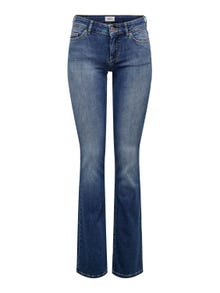 ONLY Utsvängd passform Låg midja Jeans -Medium Blue Denim - 15315647