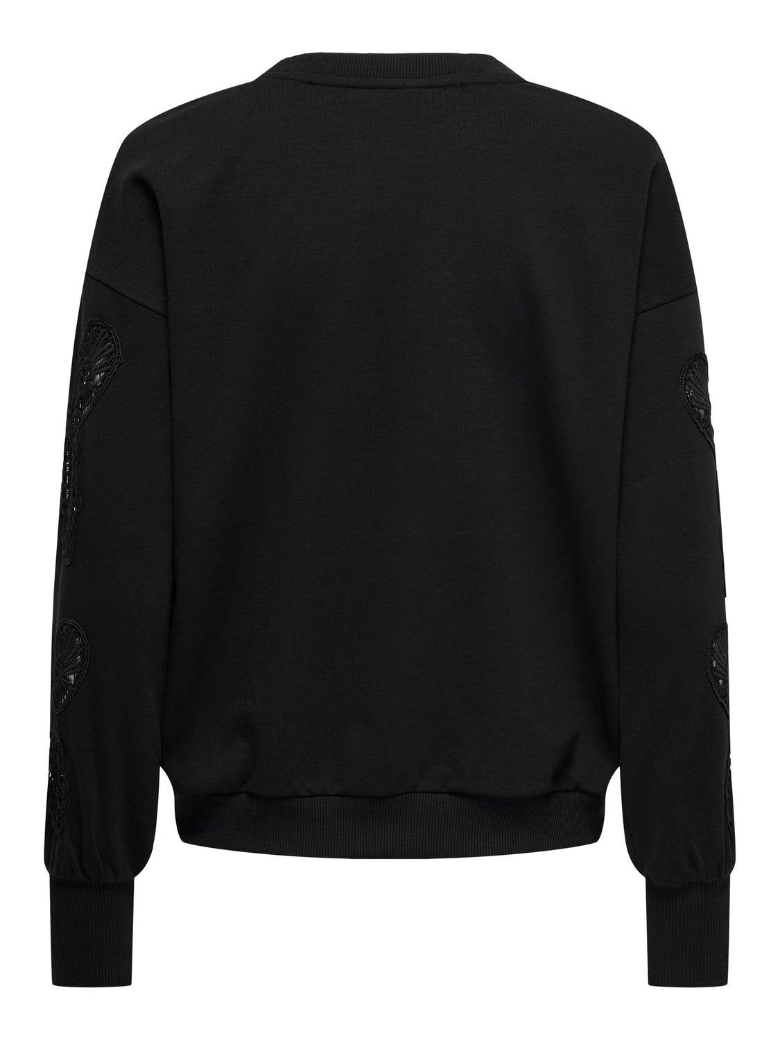 Regular Fit Round Neck Sweatshirt | Black | ONLY®