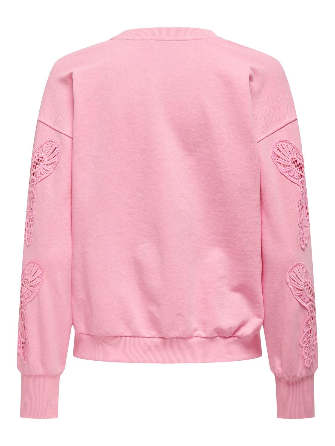 ONLY Sweat-shirt Regular Fit Col rond -Begonia Pink - 15315668