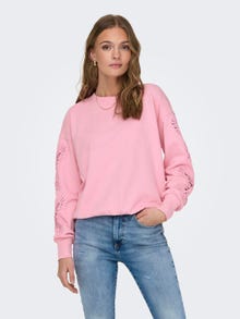 ONLY Sweat-shirt Regular Fit Col rond -Begonia Pink - 15315668