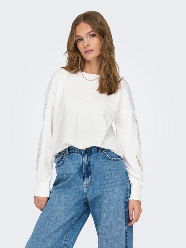 ONLY Cropped o-neck knit pullover - 15315668