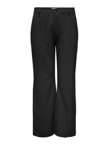 ONLY Straight Fit High waist Flared legs Curve Trousers -Black - 15315669