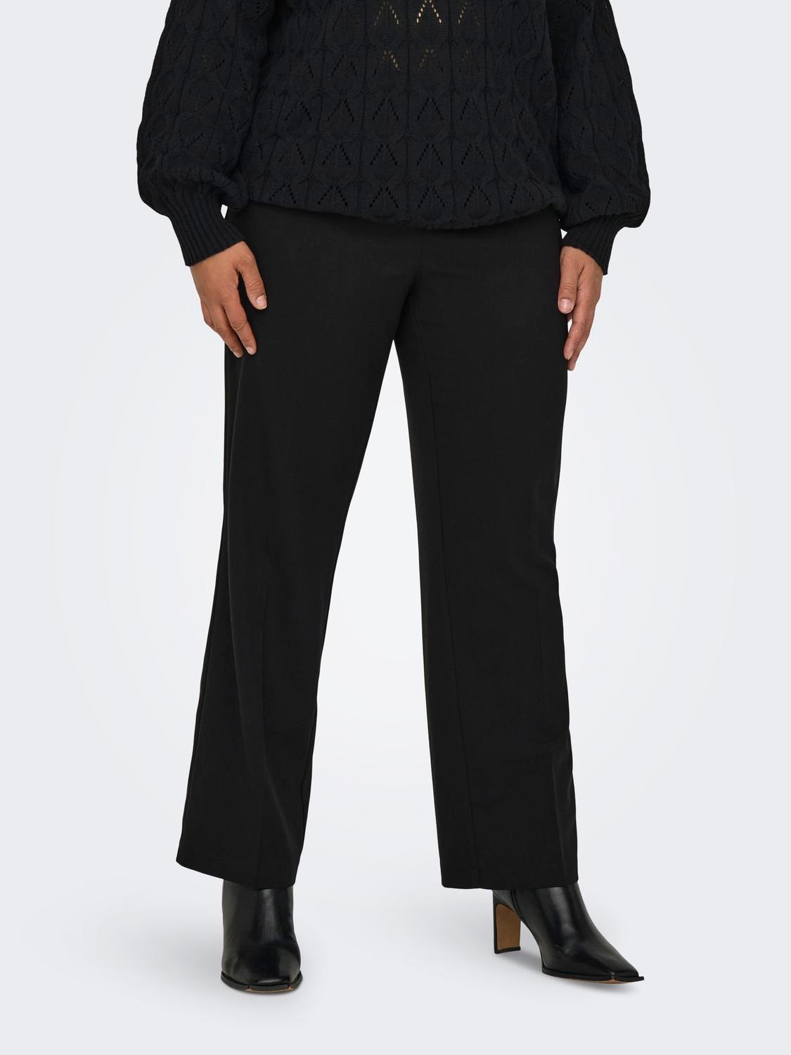 ONLY Curvy straight fit pants -Black - 15315669