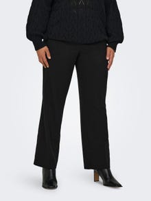 ONLY Pantalons Straight Fit Taille haute Jambe évasée Curve -Black - 15315669