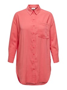 ONLY Camisas Corte long line Cuello de camisa Curve -Rose of Sharon - 15315682