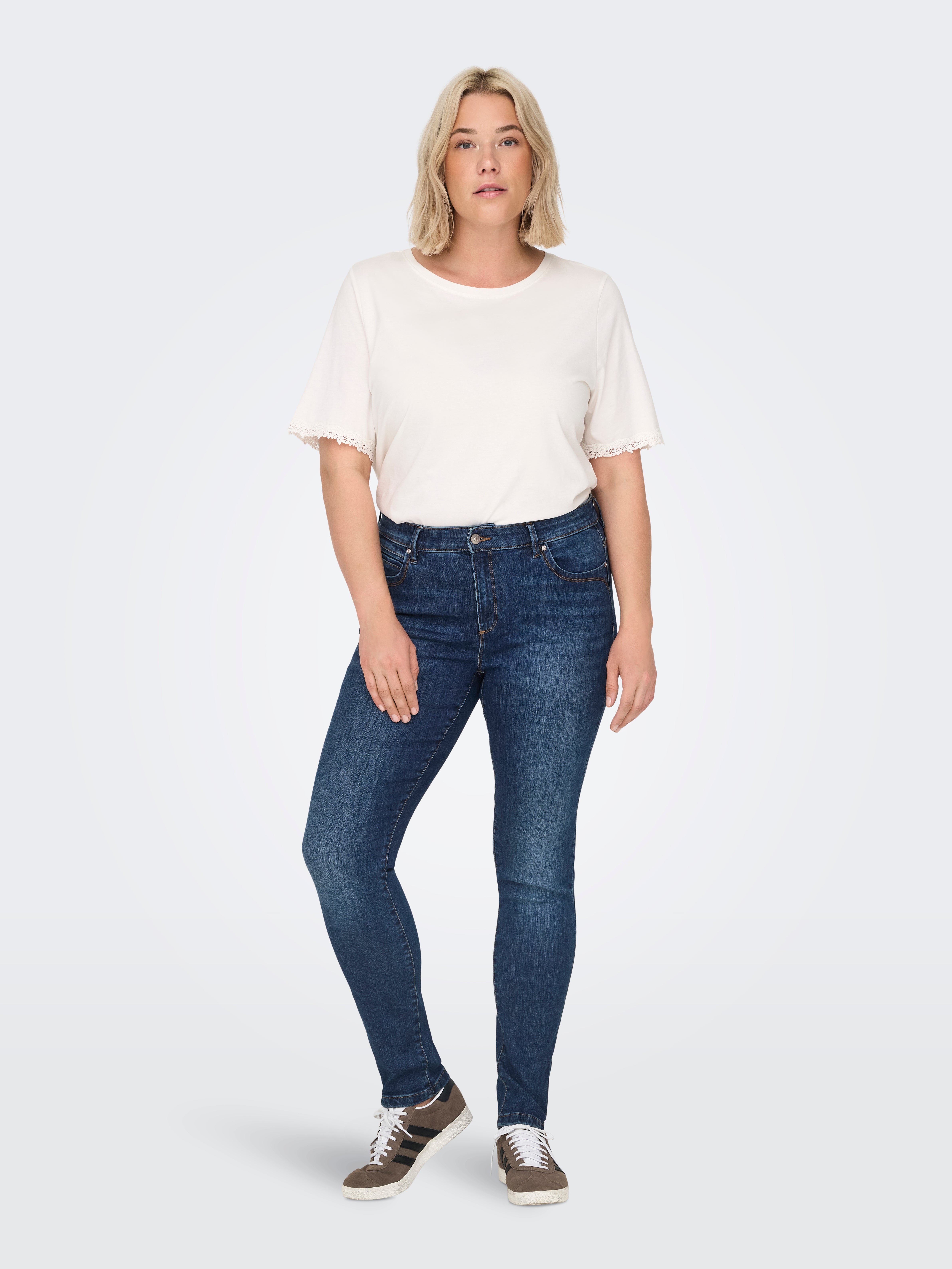 CARKARLA Mittlere Taille Skinny Fit Jeans | Dunkelblau | ONLY® 