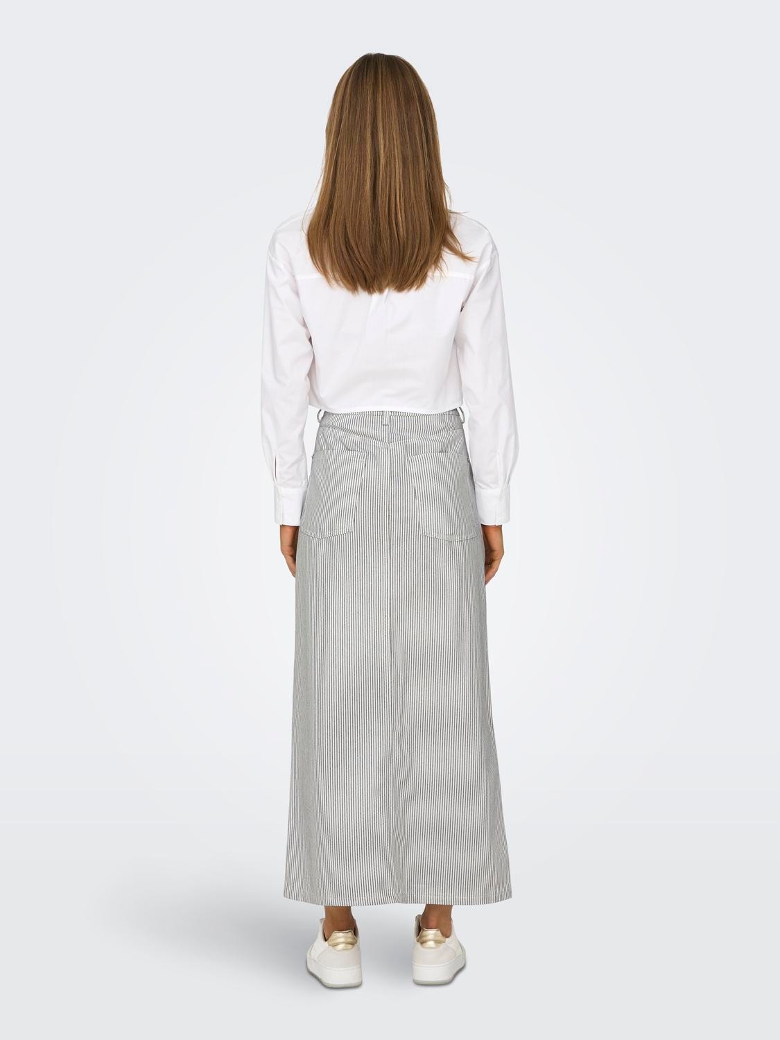 ONLY Lång kjol -White - 15315721