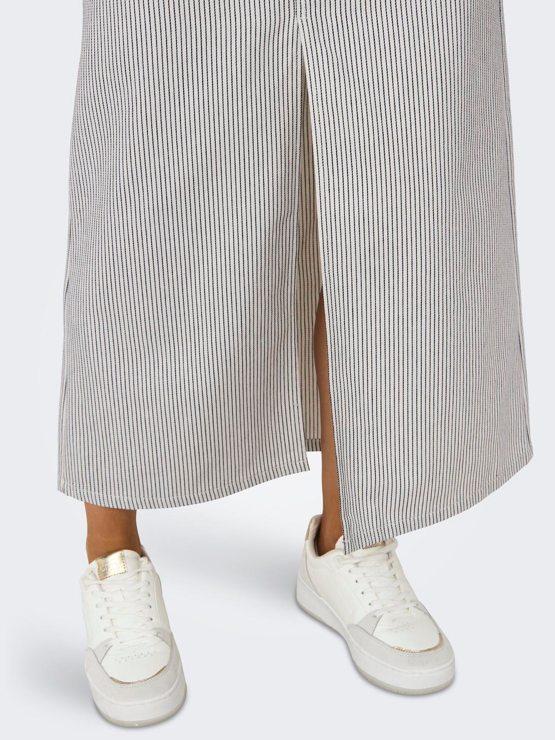 ONLY Maxi nederdel med slids -White - 15315721