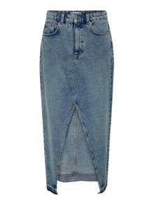 ONLY High waist Lange rok -Medium Blue Denim - 15315770