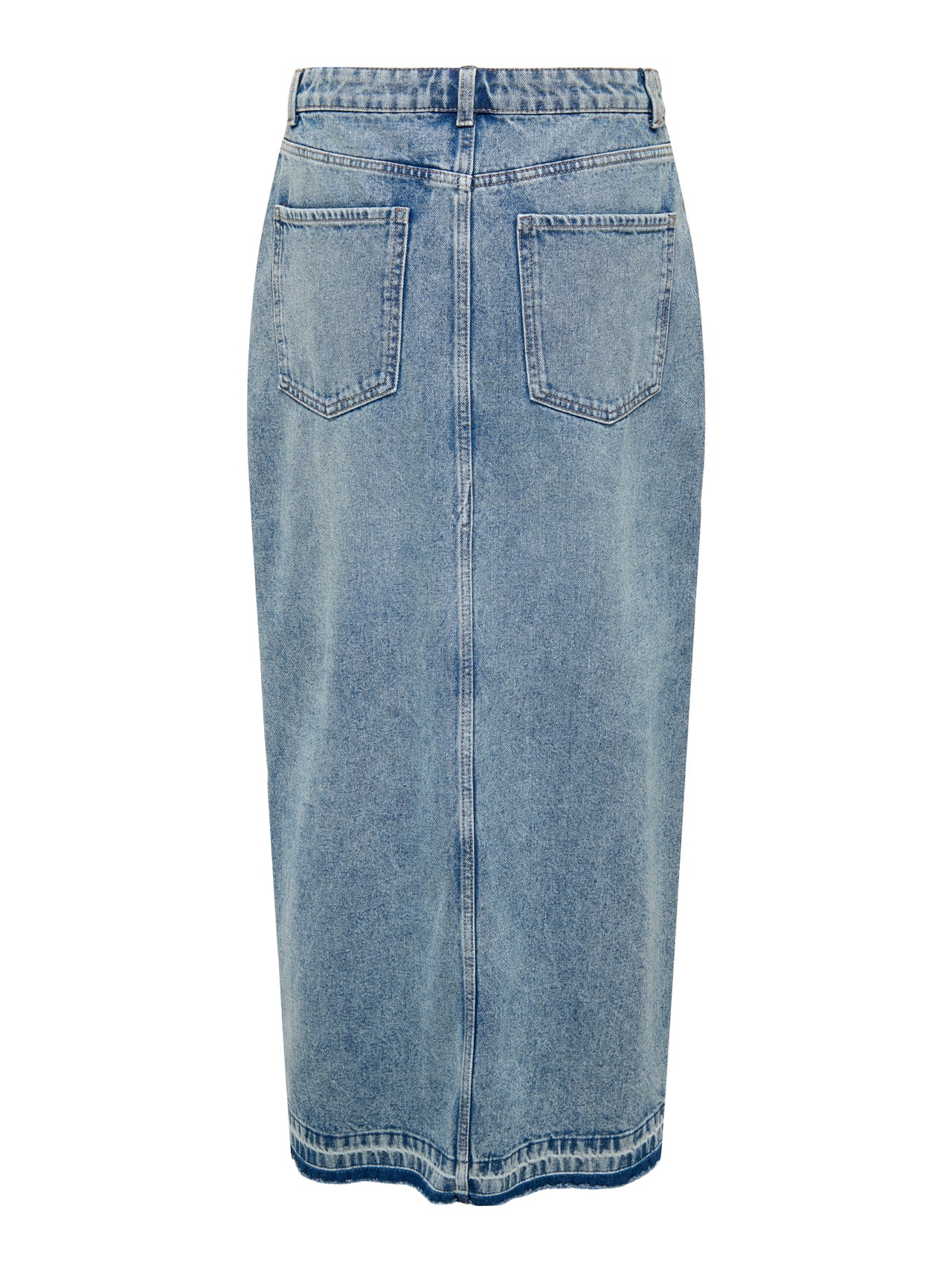 ONLY Maxi denim nederdel med slids -Medium Blue Denim - 15315770